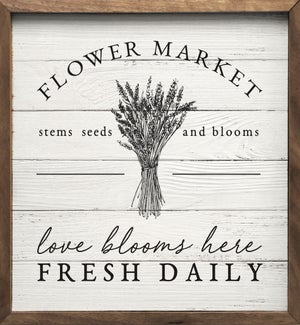 Fresh Flower Market Daily Greenery Whitewash